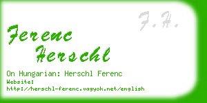 ferenc herschl business card